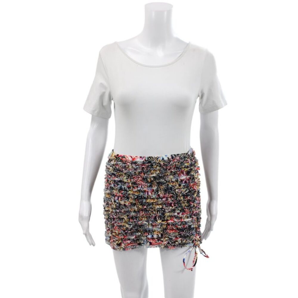 Agua Bendita Women Mini Skirt Paisley Boho Multicolor Recycled Polyester Size M